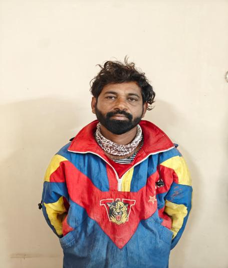 Marine Police inspecting LED light fishing boat near Miyani coast